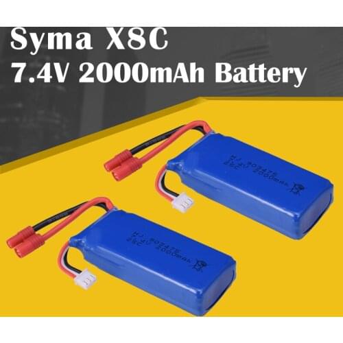 2pcs 7.4V 1100/1500/2000mAh Lipo Battery JST/EL/Banana Plug For WLtoys V353 Aircraft A949A959A969A979k929 RC Car Lithium Battery