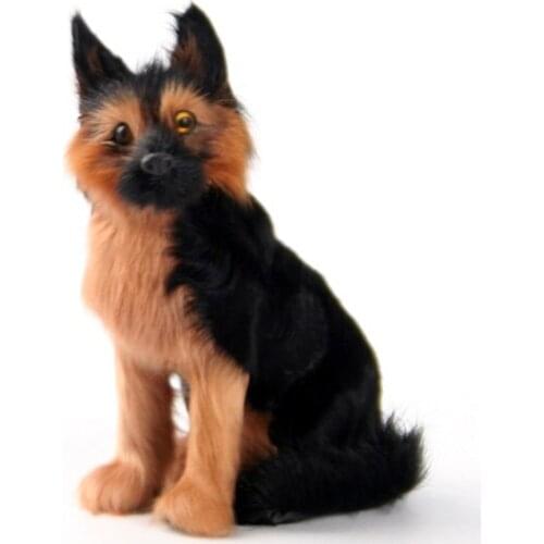 Small cute simulaiton wolfhound dog toy polyethylene&fur sitting dog doll gift about 13x8x16cm 2233