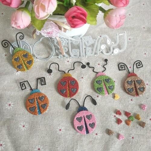 New beetle metal cutting mold with 9 tentacles, used for DIY scrapbooks, cards, photo album decorations, handmade crafts