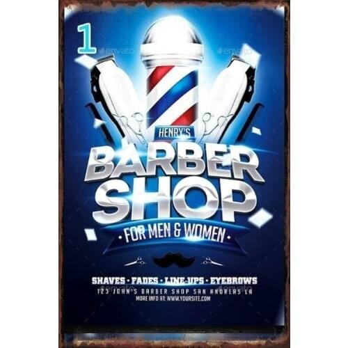 Metal Tin Sign Poster Wall Plaque 20cm * 30cm Barbershop Sign Bar Decorated with Scrap Metal Manifesto after the Home Cafe