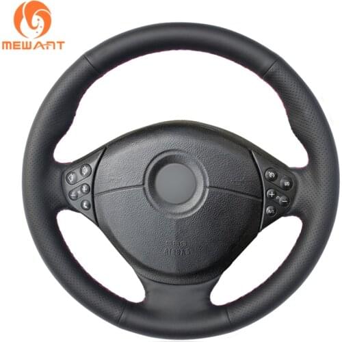 MEWANT Black Artificial Leather Car Steering Wheel Cover for BMW M Sport E36 1996-2000 E39 1995-2001 Z3 M E36/7 E36/8 1998-2002