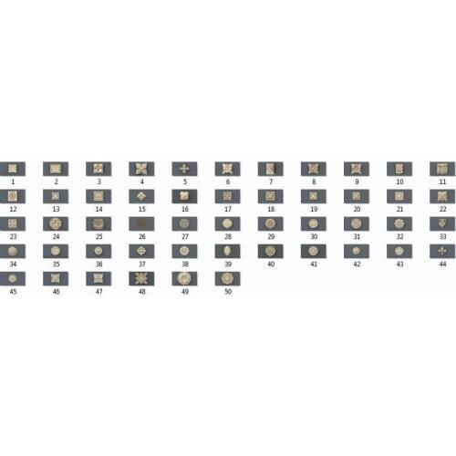 50 Pc 3d STL Model for CNC Router Engraver Carving Machine Relief Artcam Aspire " 50 Pc Rosette files" CNC files (ES)