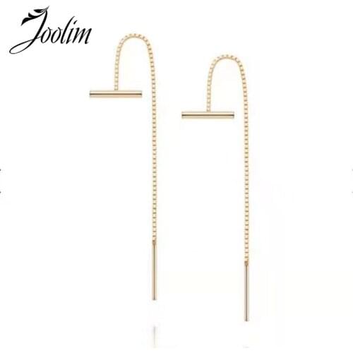Tarnish Free PVD Gold Finish Fashionable Long Tassel Ear Wire Earring Stainless Steel Tarnish Free Gold Jewelry Wholesale