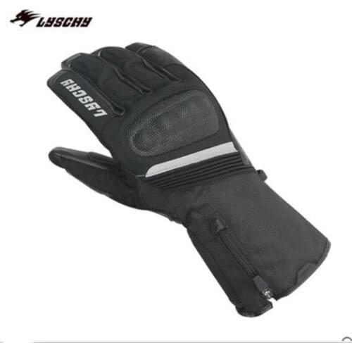 LYSCHY Rider Motocross Motorcycle Gloves Winter Warm Waterproof Motorcycle accessories Glove Leather motorcyclist Touch screen