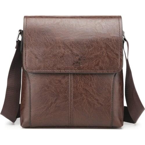 Mens Business Genuine PU Leather Shoulder Bag for Men Casual Crossbody Man Handbag Messenger Bag Male Side Bags Guarantee