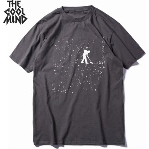 COOLMIND top quality shor sleeve funny men T shirt casual summer men Tshirt loose o-neck t-shirt mens tee shirts CR-A0108