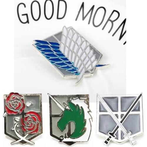 Japan Anime Attack On Titan Pins Badges Lapel Pin Brooches For Fans Jewelry Brooch gift for men women dropshipping