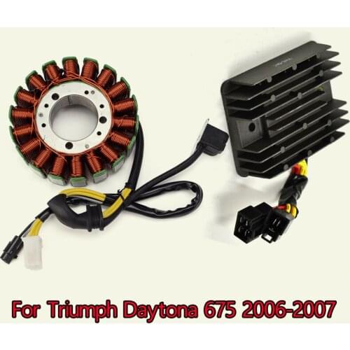 BIMOTO Voltage Motorcyle Ignition Stator Coil & Regulator Rectifier For Triumph Daytona 675 2006-2007
