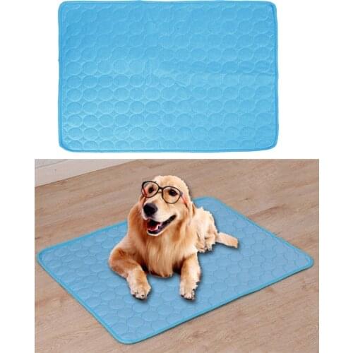 Dog Cooling Mat Ice Pad Pet Large Size Ice Silk Cool Pet Summer Cat Cooling Blanket Cushion Indoor Seat Puppy Pet Mat 2021 New