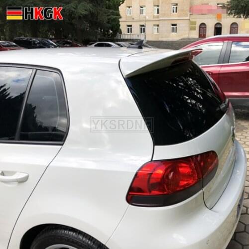 For Volkswagen VW Golf 6 2010 2011 2012 2013 Hot ABS Plastic Rear Trunk Roof Wing Unpainted Primer Rear Spoiler Car Accessories