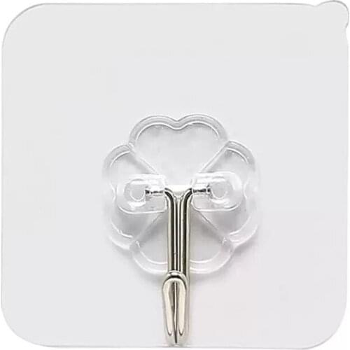 1PC 6x6cm Transparent Strong Hook Self Adhesive Door Wall Hangers Hooks Suction Heavy Load Rack Cup Sucker For Home