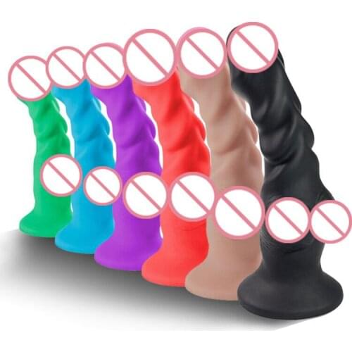 Sex Shop 6 Colors Available Super Soft liquid Silicone Skin Feeling Monster Simulation Penis Fake Penis Masturbation Sex toys