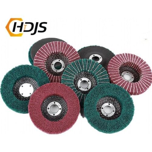 Nylon-fiber flap polishing wheel grinding piece non-woven cloth 100*16mm scouring pad grinding wheel Angle grinding machine