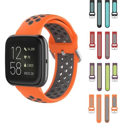 Mixed Color Silicone Bands For Fitbit Versa 2 / Versa / Versa lite Smart Watch Bracelet Wrist Strap Sport Band Accessories 23mm