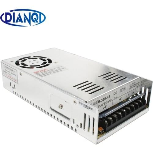 DIANQI led power supply switch 350W 48v 7.3A ac dc converter S-350w 48v variable dc voltage regulator S-350-48