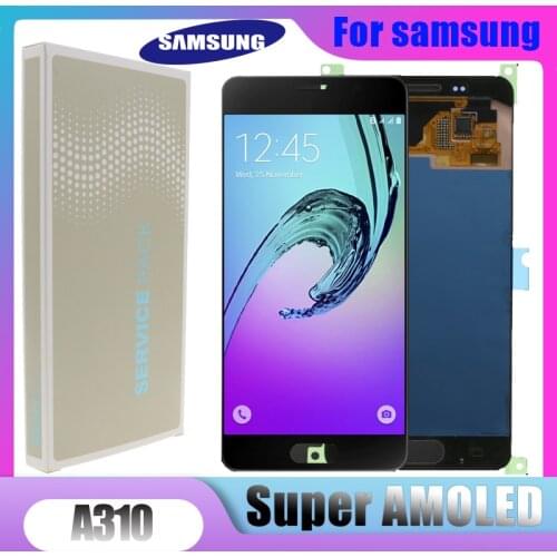 SUPER AMOLED 4.7'' LCD For SAMSUNG Galaxy A3 2016 A310 A310F A3100 LCD Display Touch Screen Digitizer Assembly+Service package