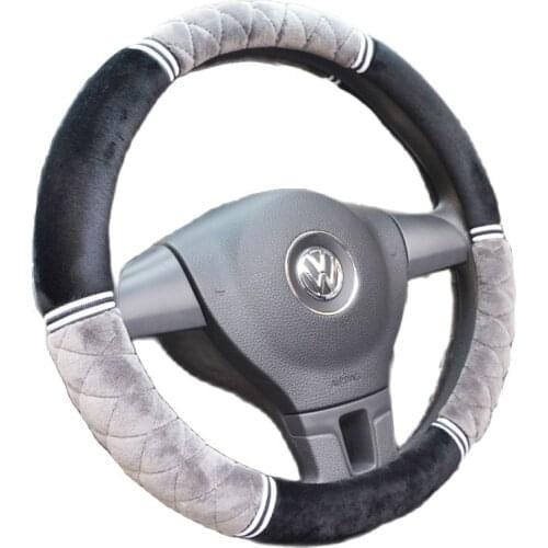 Car steering wheel cover steering wheel 3D Winter short plush keep warm antiskid No smell Diameter 38cm plush material freeship