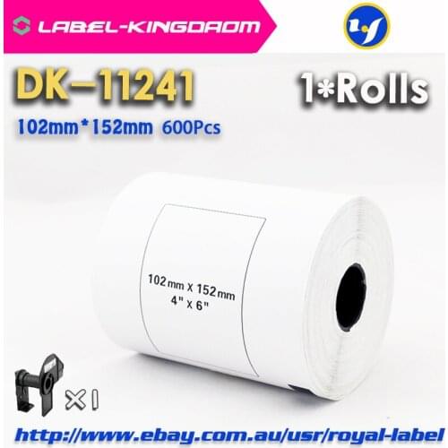 1 Refill Rolls Compatible DK-11241 Label 102mm*152mm 200Pcs Compatible for Brother Label Printer White Paper DK-1241