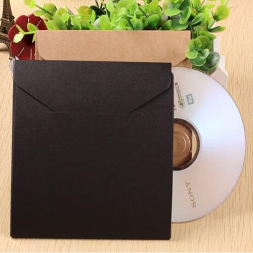 150Pcs/Lot 12.5*12.5cm High Quality Disc CD Sleeve Thick DVD Kraft Paper Cases Box Cover CD DVD Event Envelopes Packing Boxes
