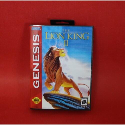 Lion King II 16 bit MD Game Card For Sega Genesis Mega Drive With Retail Box