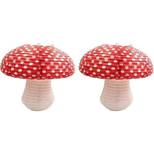 2Pcs Mushroom Shape Lantern Decorative Hanging Lantern Party Layout Lanterns