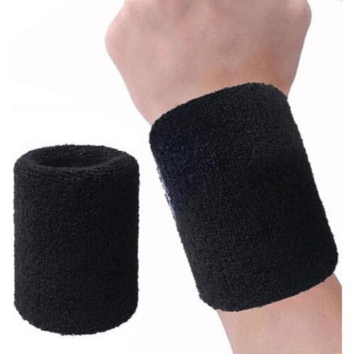 2pcs Unisex Sport Sweatband Wristband Wrist Protector Running Badminton Basketball Brace Terry Cloth Sweat Band Dropshipping