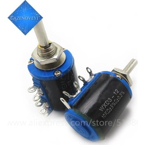 2PCS WXD3-12-1W 100 220 470 1K 2K2 3K3 4K7 10K 22K 33K 47K Ohm 100R 220R 470R 2.2K 3.3K 4.7K WXD3-12 1W Wirewound Potentiometer