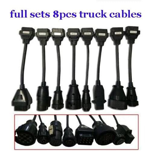 3pcs full set 8pcs truck cables works on vd TCS CDP WOW snooper multidiag pro TCS diagnostic tool connector cable in stock