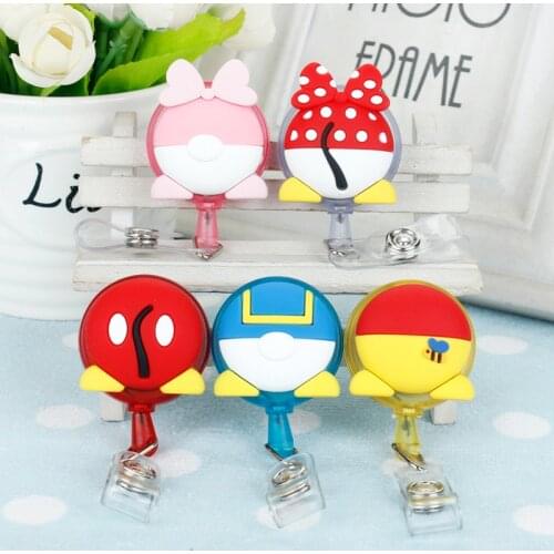 50PCS Disney Cute Mobile Phone Lanyard ID Card Holder Retractable Employee Card Nurse Chest Card Student Bus Card Holder