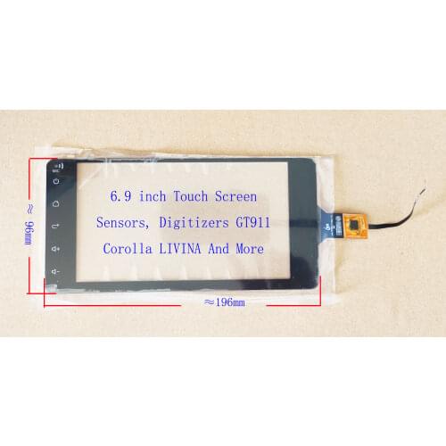 6.9 7 inch Capaivitve Touch Sensors, digitizers For Hyundai KIA SPORTAGE R Car Radio Univesal GT911 6pin 197*97mm