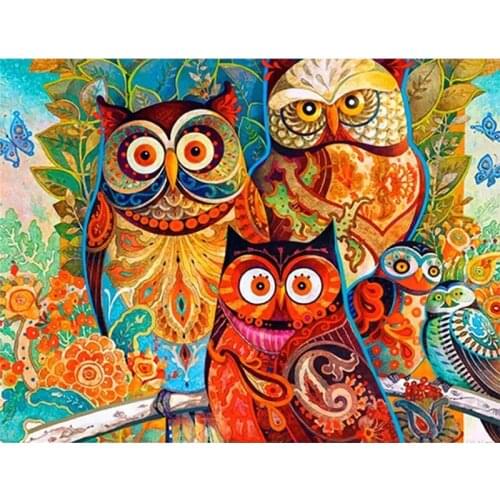 ARMYQZ5D DIY diamond painting full diamond round square animal cartoon diamond embroidery for sale owl rhinestone mosaic home de
