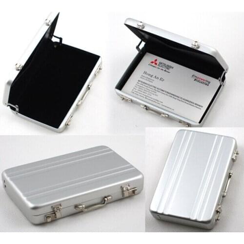Free shipping New Metal Mini Suitcase Business Bank Card Name Card Holder Case Box Puscard