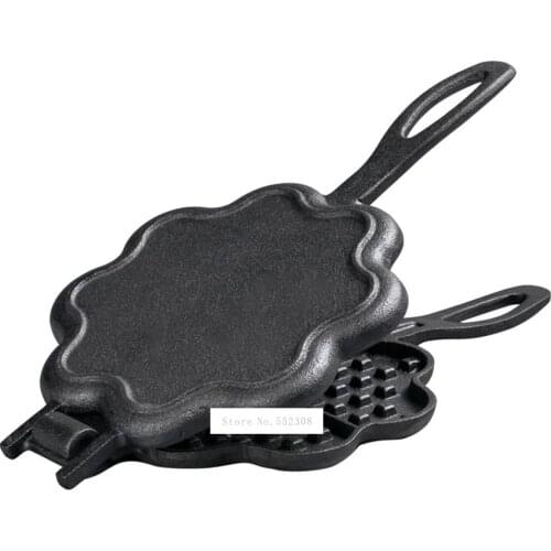 Uncoated DIY Heart-Shaped Egg Waffle Pan Bakeware Baking Tools Lattice Cake Maker Nonstick Waffle Making Machine Cake Mold