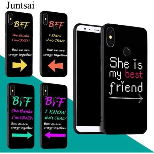 Best Friend Couples Crazy Together Case For Redmi Note 9 Pro 9S 8T 8 Pro 9A 9C For Mi 9 9T Note 10 Lite For POCO X3 Couqe