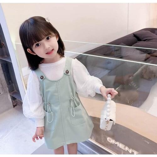 Toddler Kids Clothes Girls Tshirt + Jumpsuit Girls Clothing Spring Autumn Girls Sets Casual Style Kid Clothes