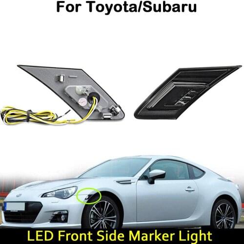 For Subaru BRZ Toyota GT86 Scion Car front amber LED side marker lamp Turn Signal Light Running Position lights