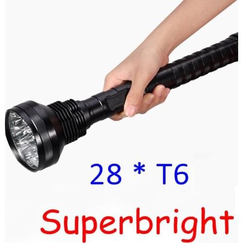 Outdoor exploration 36000 LMPowerful led 28 t6 flashlight superbright lantern Portable Lighting for discovery Patrol hunting