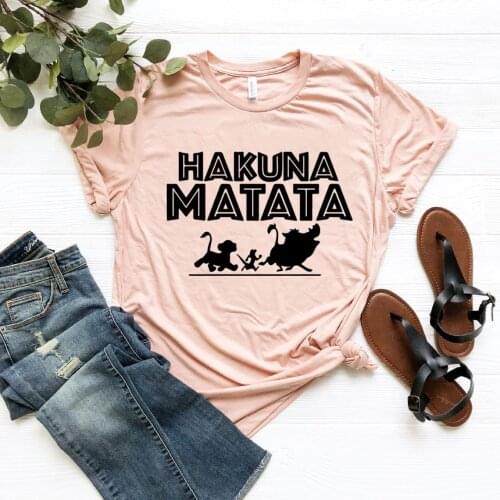 Hakuna Matata Shirt Animal Kingdom T-Shirt Family Vacation Tees Matching Plus Size Tops