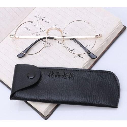 Glasses Glasses Bag Reading Glasses Case Portable Outdoor Travel 360 Rotation Faux Leather Soft Protective Storage Lightweight