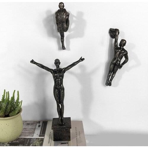 Creative Realistic Athletes Statue Modern Resin Handicrafts Ornaments for Home Bedroom Office Decoration TS2