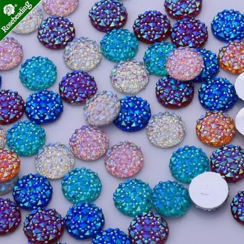 50pcs 12mm round crocodile Cabochons Resin Embellishments cabochon,Prism Cabochons,prism jewelry supply