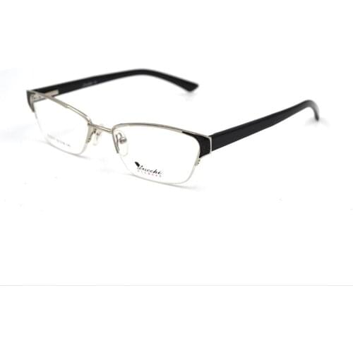 Metal Spectacle frame cat eye Glasses frame clear lens Women Men Semi Rim brand Eyewear optical frames myopia eyeglasses frames