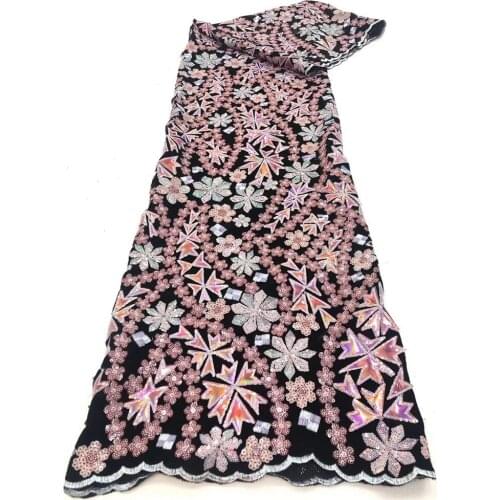 Fashion multi-color sequined floral flannel embroidery, suitable for ladies high-end dress skirts