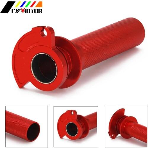 Motorcycle Red Aluminum Throttle Twist Grip For HONDA HUSQVARNA CR125R CR250R CR500R WR125 WR250 CR125 CR250 WR360 WR300