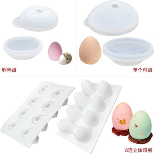 2021 NEW 8 Holes Egg Shape Silicone Cake Mold DIY 3D Oval Mould Cupcake Cookie Muffin Soap Moule Baking Tools Mold