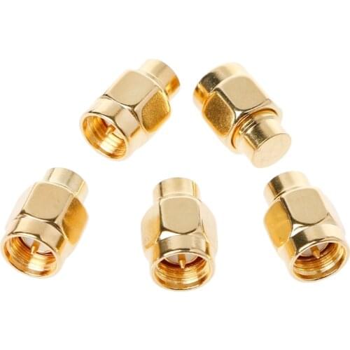 Newest 5PCS 50 OHM RF Coaxial Gold plated Matched Termination LOADS SMA male connector