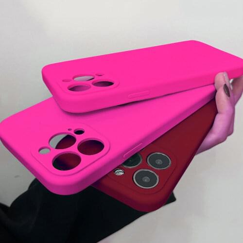 ASM Original Luxury Square Liquid Silicone Phone Case For iPhone 13 12 11 Pro Max Mini XS XR X 8 7 SE 2020 Soft Thin Cover funda