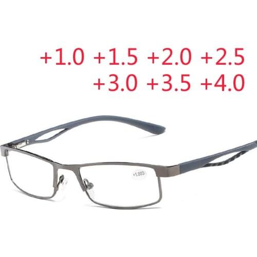 Small Square Full Frame Hyperopia Eyeglasses Reading Glasses Men Women Metal Far Sight Eyewear oculo de grau