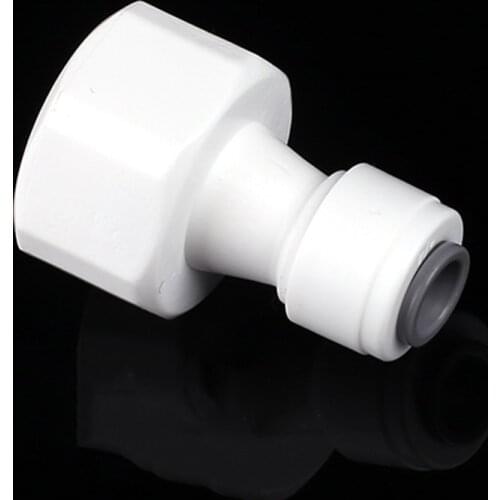 Fit 1/4" 6.35mm OD Tube x 1/2" BSP Female POM Quick Fitting Connector For Aquarium RO Water Filter Reverse Osmosis System