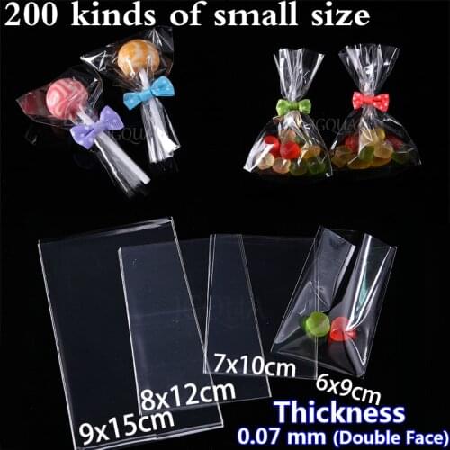 Transparent OPP Poly Plastic Bags Gift Packaging Wedding Party Diy Cookies Candy Packing Bag Favors Jewelry Pouches Baggie Cello